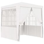 Cort petrecere profesional cu pereți, alb, 2,5 x 2,5 m 90 g/m² GartenMobel Dekor