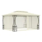 Pavilion cu plase, crem, 300 x 400 x 265 cm GartenMobel Dekor