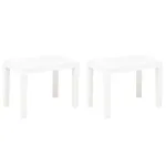Bănci de grădină, 2 buc., alb, plastic GartenMobel Dekor