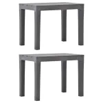 Bănci de grădină, 2 buc., cafeniu, plastic GartenMobel Dekor