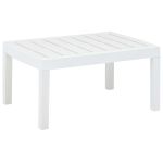 Masă de grădină, alb, 78 x 55 x 38 cm, plastic GartenMobel Dekor