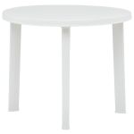 Masă de grădină, alb, 89 cm, plastic GartenMobel Dekor
