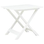 Masă de grădină pliabilă, alb, 79 x 72 x 70 cm, plastic  GartenMobel Dekor