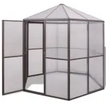 Seră, 240x211x232 cm, aluminiu GartenMobel Dekor