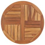 Blat de masă rotund, 70 cm, lemn masiv de tec, 2,5 cm GartenMobel Dekor
