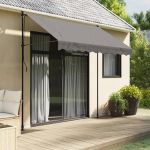 Copertină retractabilă, antracit, 250x150 cm, țesătură și oțel GartenMobel Dekor