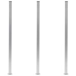 Stâlpi de gard, 3 buc., 185 cm, aluminiu GartenMobel Dekor