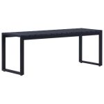 Bancă de grădină, negru, 120,5 cm, placă PS GartenMobel Dekor