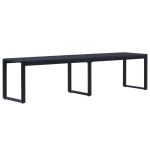 Bancă de grădină, negru, 180 cm, placă PS GartenMobel Dekor