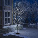 Pom Crăciun, 1200 LED-uri alb rece, flori de cireș, 400 cm GartenMobel Dekor