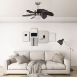 Ventilator de tavan cu iluminare, maro închis, 76 cm GartenMobel Dekor