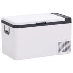 Ladă frigorifică cu mâner, alb-negru, 25 L PP și PE GartenMobel Dekor