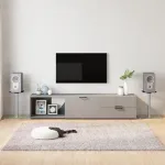 Suporturi pentru difuzoare 2 buc, sticlă securizată, 1 stâlp GartenMobel Dekor