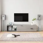 Suporturi pentru difuzoare 2 buc, sticlă securizată, 3 stâlpi GartenMobel Dekor