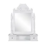 Masă de machiaj cu oglindă mobilă dreptunghiulară, MDF  GartenMobel Dekor