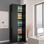 Dulap de birou, negru, 60x32x190 cm, PAL  GartenMobel Dekor