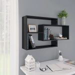 Rafturi de perete, negru, 104x20x58,5 cm, PAL GartenMobel Dekor