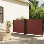 Copertină laterală retractabilă, maro, 140x1200 cm GartenMobel Dekor
