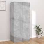 Șifonier, gri beton, 90x52x200 cm, PAL GartenMobel Dekor