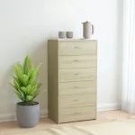 Servantă cu 6 sertare, stejar Sonoma, 50 x 34 x 96 cm, PAL GartenMobel Dekor