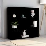 Bibliotecă, negru, 98 x 30 x 98 cm, PAL GartenMobel Dekor