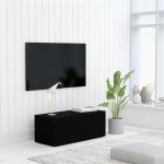 Comodă TV, negru, 80 x 34 x 30 cm, PAL GartenMobel Dekor