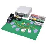 Set de poker/blackjack cu 600 de jetoane cu laser din aluminiu GartenMobel Dekor