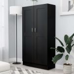 Bibliotecă, negru, 82,5 x 30,5 x 150 cm, PAL GartenMobel Dekor