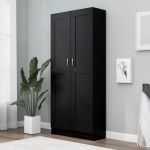Bibliotecă, negru, 82,5 x 30,5 x 185,5 cm, PAL GartenMobel Dekor
