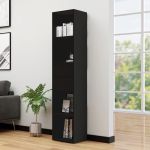 Bibliotecă, negru, 36 x 30 x 171 cm, PAL GartenMobel Dekor