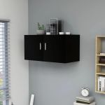 Dulap montat pe perete, negru, 80x39x40 cm, PAL GartenMobel Dekor