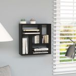 Raft de perete, negru, 45,1 x 16 x 45,1 cm, PAL GartenMobel Dekor