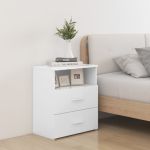 Noptiere, 2 buc., alb, 50x32x60 cm GartenMobel Dekor