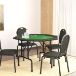Masă de poker pliabilă, 8 jucători, verde, 108x108x75 cm GartenMobel Dekor