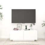 Comodă TV, alb, 100x35x40 cm, PAL GartenMobel Dekor