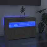 Comodă TV cu lumini LED, gri beton, 60x35x40 cm GartenMobel Dekor
