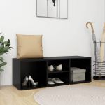 Banca depozitare pentru pantofi, negru, 105x35x35 cm, PAL GartenMobel Dekor