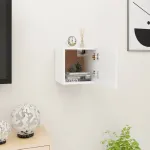 Dulap TV montaj pe perete, alb, 30,5x30x30 cm GartenMobel Dekor