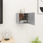 Dulap TV montaj pe perete, gri beton, 30,5x30x30 cm GartenMobel Dekor