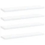 Plăci bibliotecă, 4 buc., alb, 40 x 10 x 1,5 cm, PAL GartenMobel Dekor