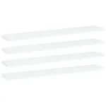 Plăci bibliotecă, 4 buc., alb, 60 x 10 x 1,5 cm, PAL GartenMobel Dekor