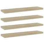 Plăci bibliotecă, 4 buc, stejar sonoma, 40 x 10 x 1,5 cm, PAL GartenMobel Dekor