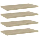 Plăci bibliotecă, 4 buc, stejar sonoma, 40 x 20 x 1,5 cm, PAL GartenMobel Dekor