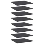 Plăci bibliotecă, 8 buc., gri, 40 x 40 x 1,5 cm, PAL GartenMobel Dekor