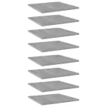 Plăci bibliotecă, 8 buc., gri beton, 40 x 40 x 1,5 cm, PAL GartenMobel Dekor