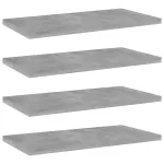 Plăci bibliotecă, gri beton, 4 buc, 40 x 20 x 1,5 cm, PAL GartenMobel Dekor