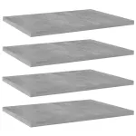 Plăci bibliotecă, gri beton, 4 buc, 40 x 30 x 1,5 cm, PAL GartenMobel Dekor