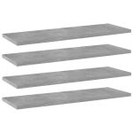 Plăci bibliotecă, 4 buc., gri beton, 60 x 20 x 1,5 cm, PAL GartenMobel Dekor