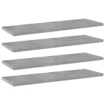 Plăci bibliotecă, 4 buc., gri beton, 60 x 20 x 1,5 cm, PAL GartenMobel Dekor