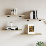 Plăci bibliotecă, 4 buc, stejar sonoma, 60 x 30 x 1,5 cm, PAL GartenMobel Dekor
